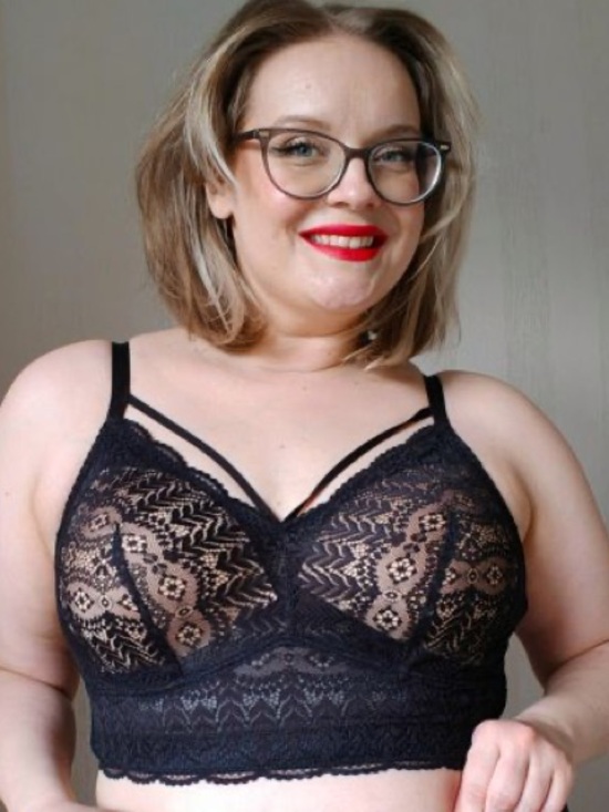 Parfait Other - Parfait MIA LACE LONGLINE BRALETTE - BLACK Size 40D NEW